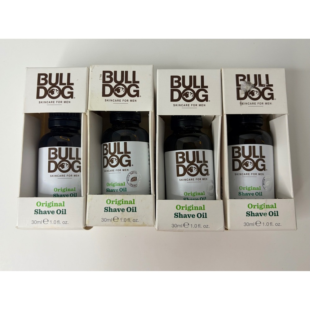 Bulldog Skincare for Men Original Shave Oil 1.0 fl oz 30ml Lot of 4 New Boxed